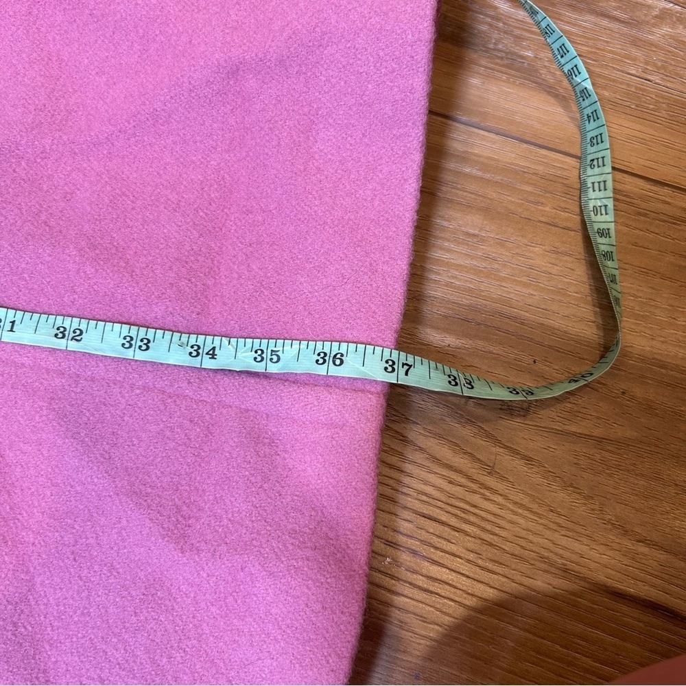 Marshall Fields vintage pink wool overcoat size 6 fox fur collar fairy Barbie - Picture 11 of 12